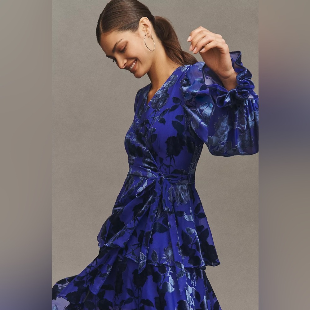 Hutch Bardot Long-Sleeve Floral Wrap Dress - Picture 4 of 6